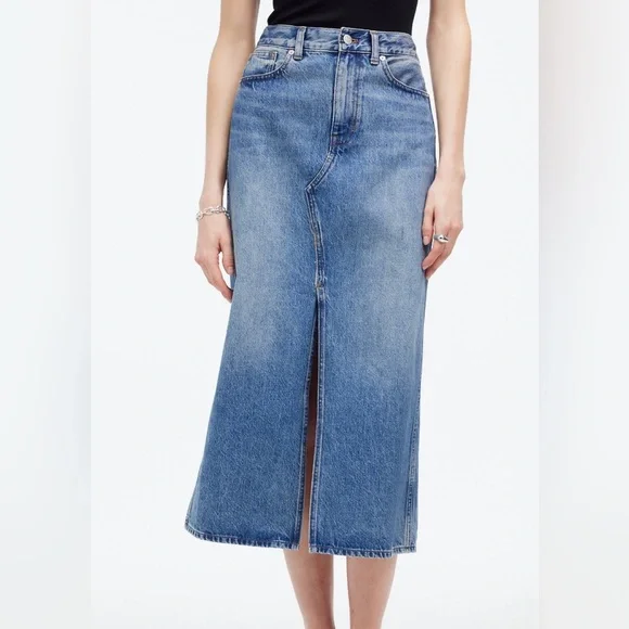 Madwell Rilee Denim Midi Skirt - Picture 2 of 9